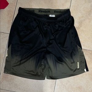 Reebok Men's Black Gradient Athletic Shorts